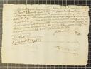 Recibo de 214 reales de vellón como limosna de una misa cantada con responso y sesenta y tres rezadas en memoria de Beatriz de Olmedilla pagadas por Mariana Escobedo en el Convento de San Francisco de Arévalo y recibo de María Ana Escobedo de 428 reales [Documento]