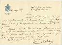Carta de Fernando Valls Taberner a Juan de Borb&oacute;n [Documento]