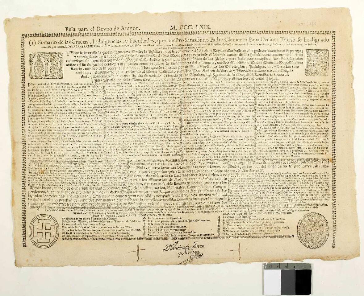 Bula para el Reyno de Aragón [Documento]