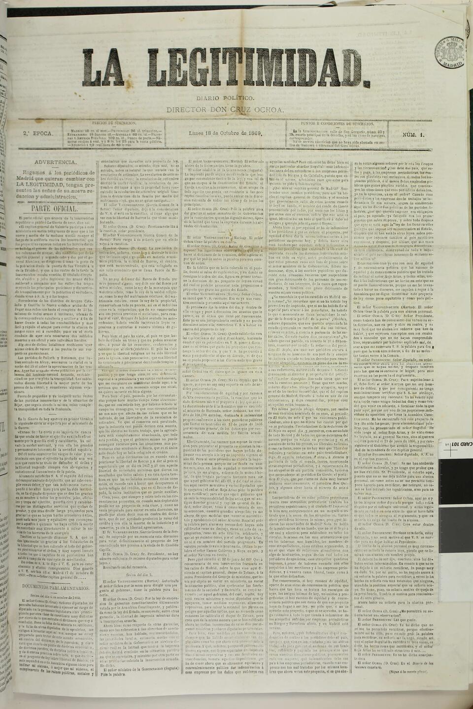 Número 001 [Documento]