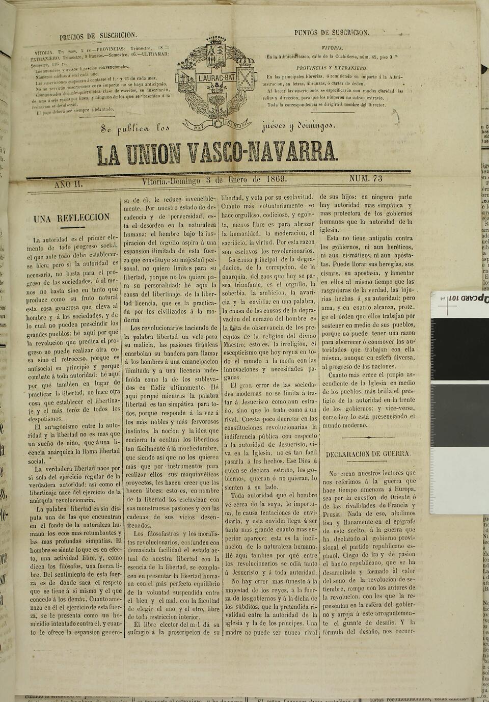 Número 073 [Documento]