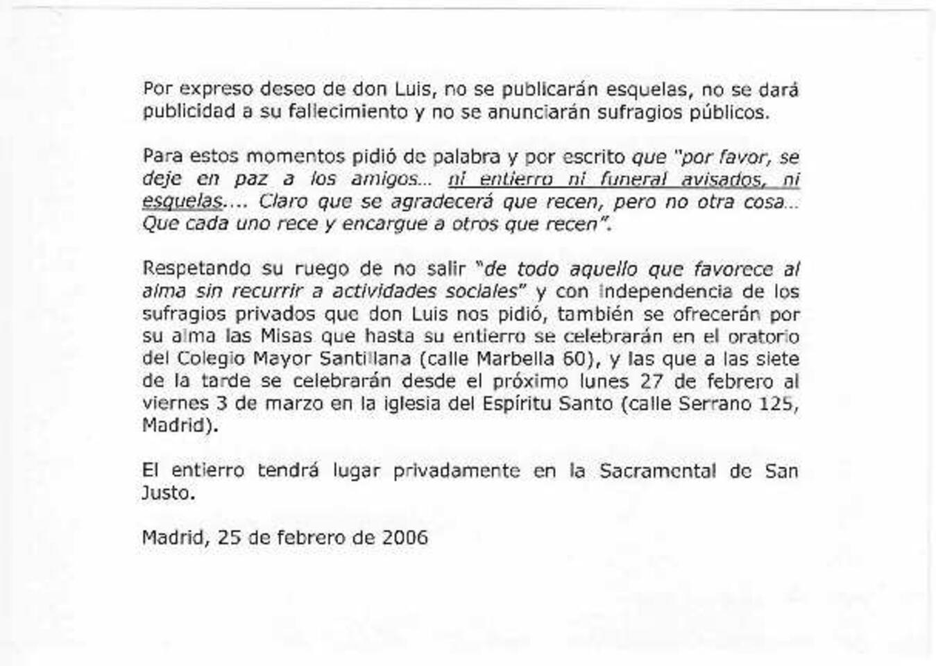 Minuta de &uacute;ltimas voluntades de Luis Valls-Taberner [Documento]