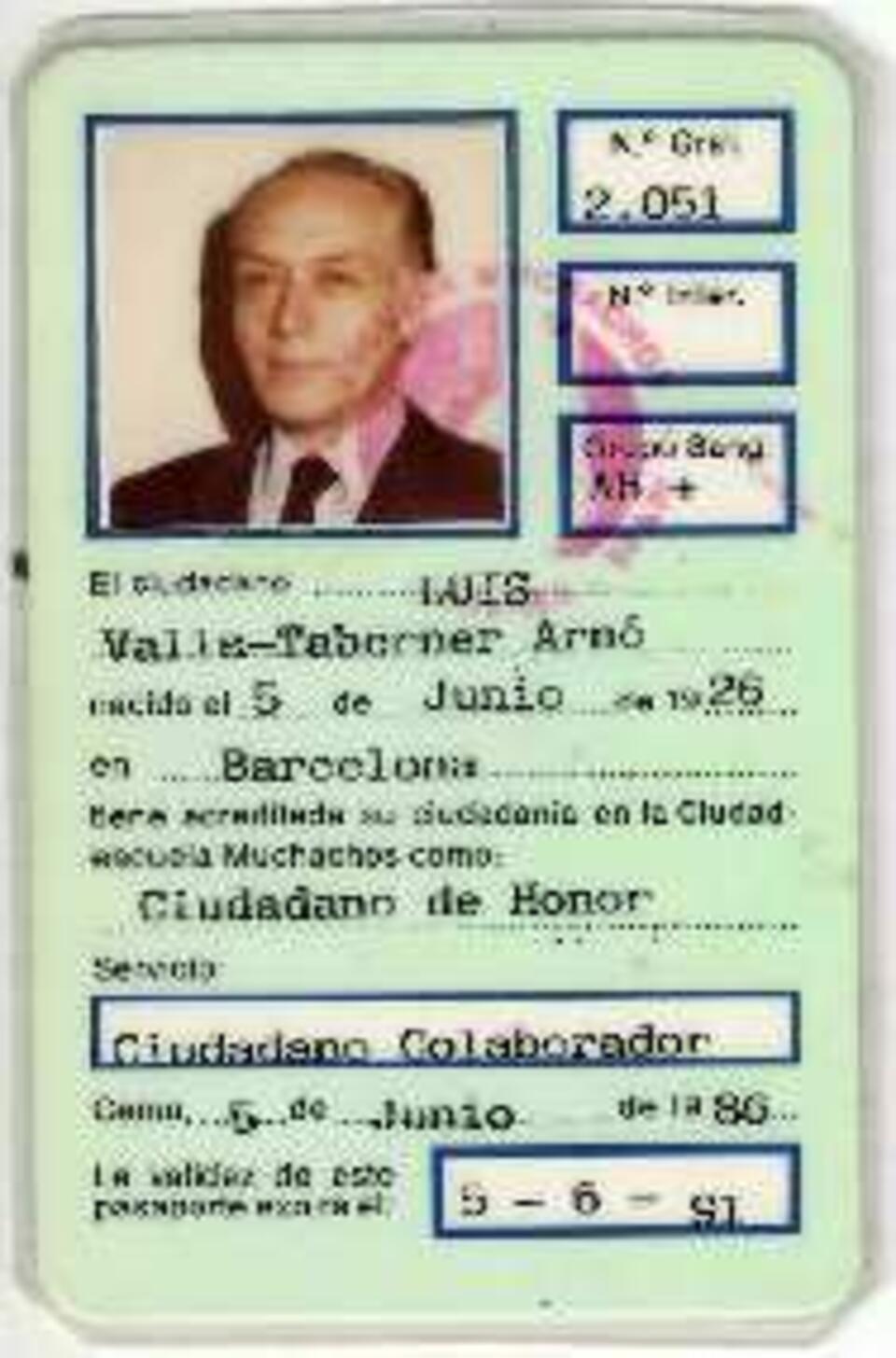 Pasaporte de la Ciudad Escuela de Muchachos de Legan&eacute;s de Luis Valls-Taberner [Documento]